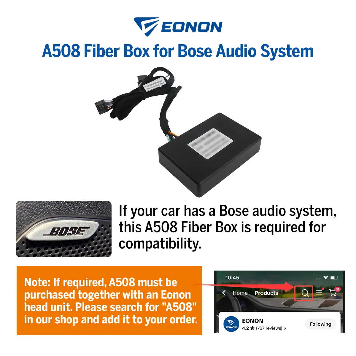 A508 Decoder for Bose Audio System
