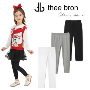 Girls Basic Cotton Full Length Leggings