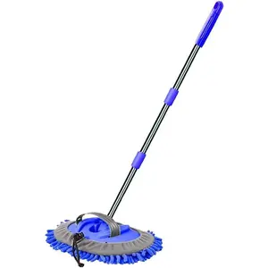 Car Wash Brush Mop 47.5" – WillingHeart 2-in-1 Chenille Microfiber Cleaning Tool, Long Handle Scratch-Free Car Wash Kit for Cars, Truck, RV & Boat