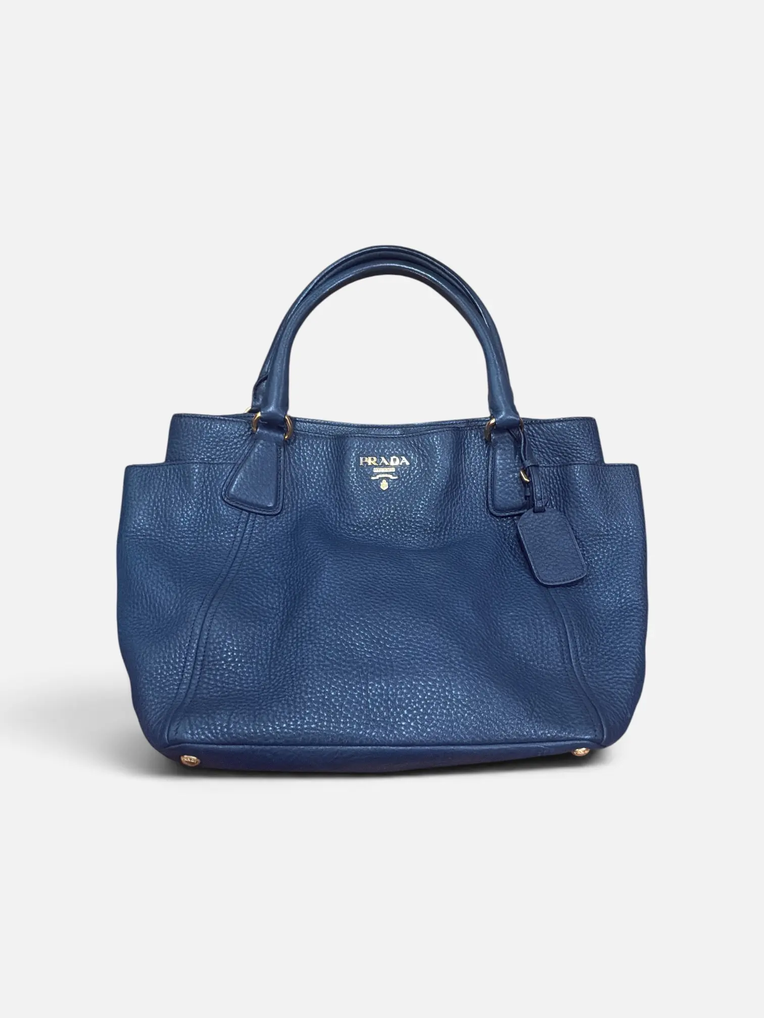 Pre-owned PRADA Leather material Shoulder Bags Blue Leather Handbag with Classic Design and Durable Build