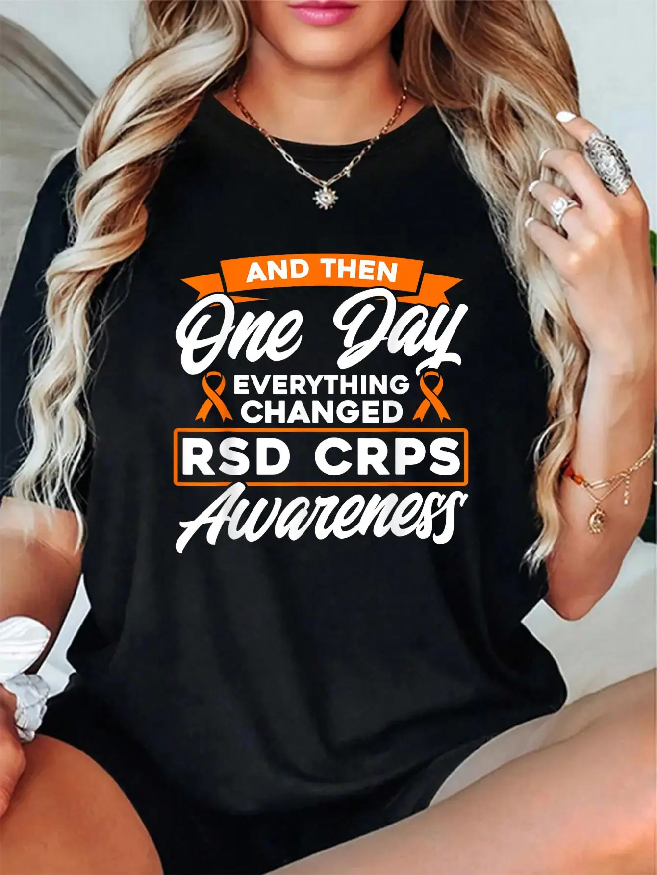 Unisex 100% Cotton And Then One Day Everything Changed RSD CRPS Awareness T-Shirt – Relaxed Fit, Instagram-Worthy Style, Essential Wardrobe Addition