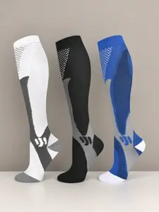 3 Pairs Compression Socks for Women and Men 20- 30mmHg-Circulation Support Socks