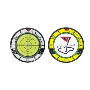 Golf Ball Marker, Golf Double Sided Level Marker with Precision Reading Green Reader. Golf Gifts for Him.