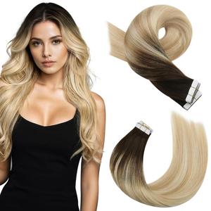 MORESOO Summervibes Tape-In Hair Extensions Human Remy Hair Seamless Invisible Tape Ins Real Hair Extensions for Natural Look 20pcs 50g  mothers day gift#DealsForYouDays