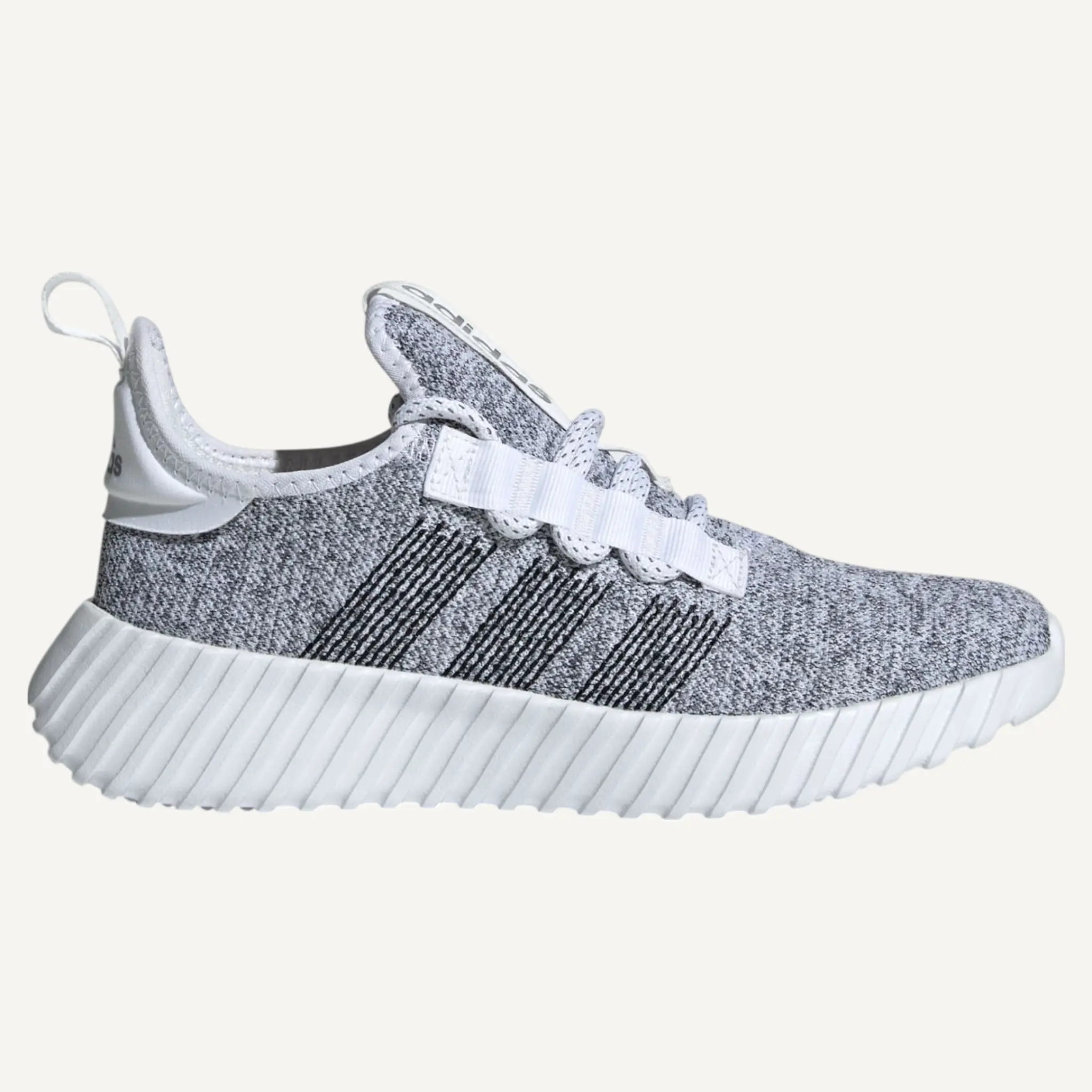 Adidas Women's Kaptir 3.0 Knit Running Shoes in Silver, Lightweight Low-Top Sports Fitness Footwear with Cushioned All-Day Comfort, Running Fitness Footwear, Sports Running Shoes, Outdoor Running Sneakers, Road Running Shoes