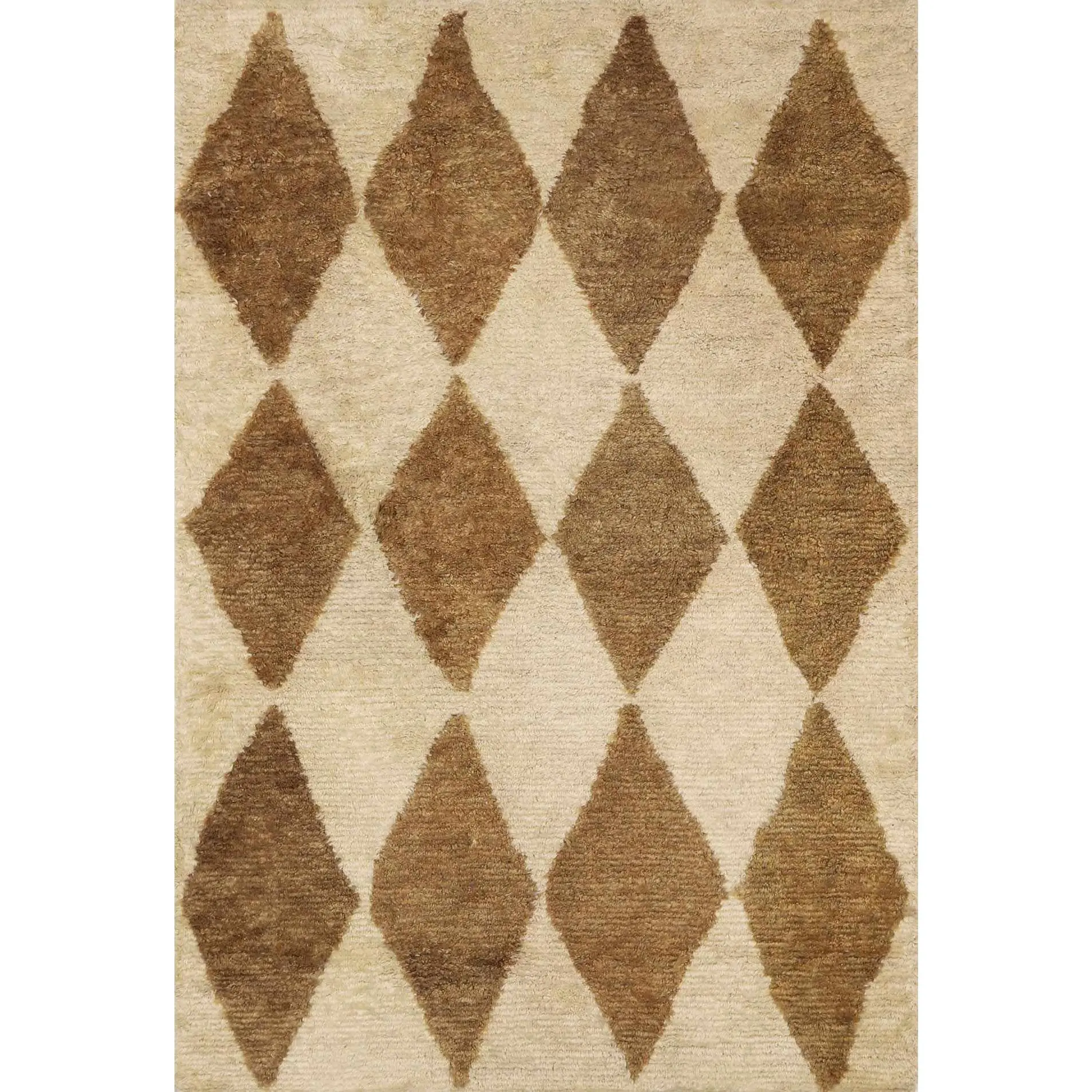 Tivka Diamond Checkered Wool Rug