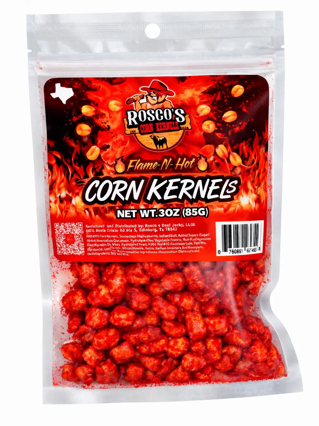 Rosco's FLAME-N-HOT Corn Kernels