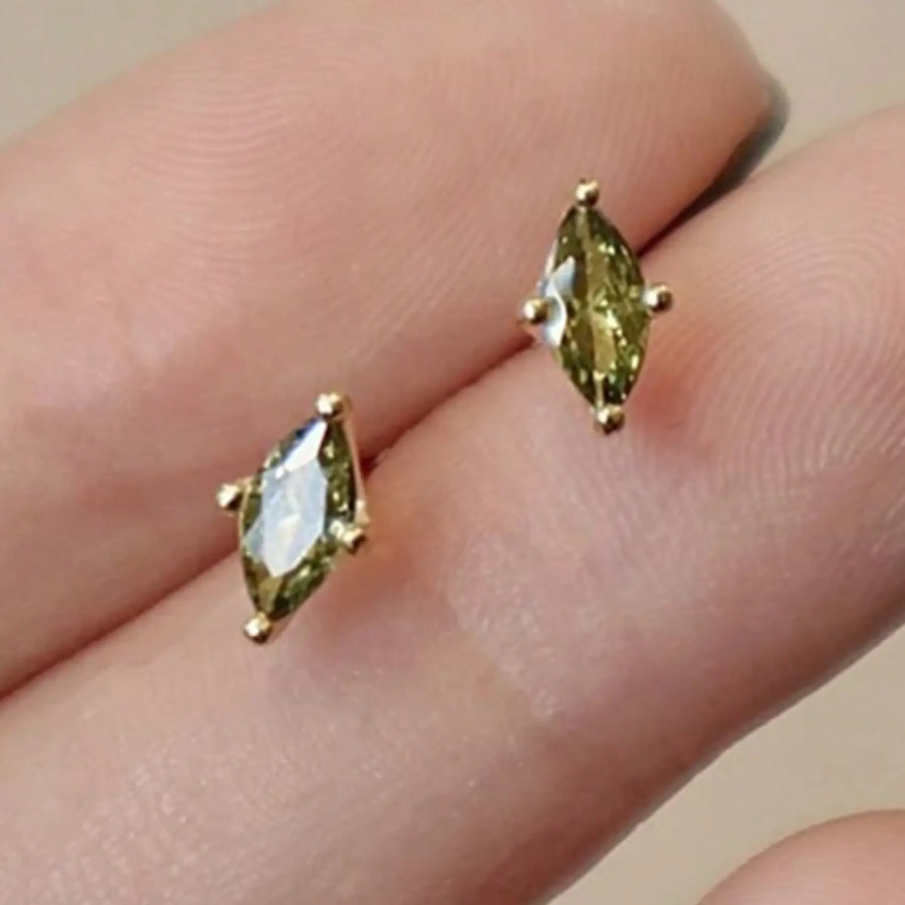 Sparkling CZ Stud Earrings for Women, Classic Daily Wear Earrings