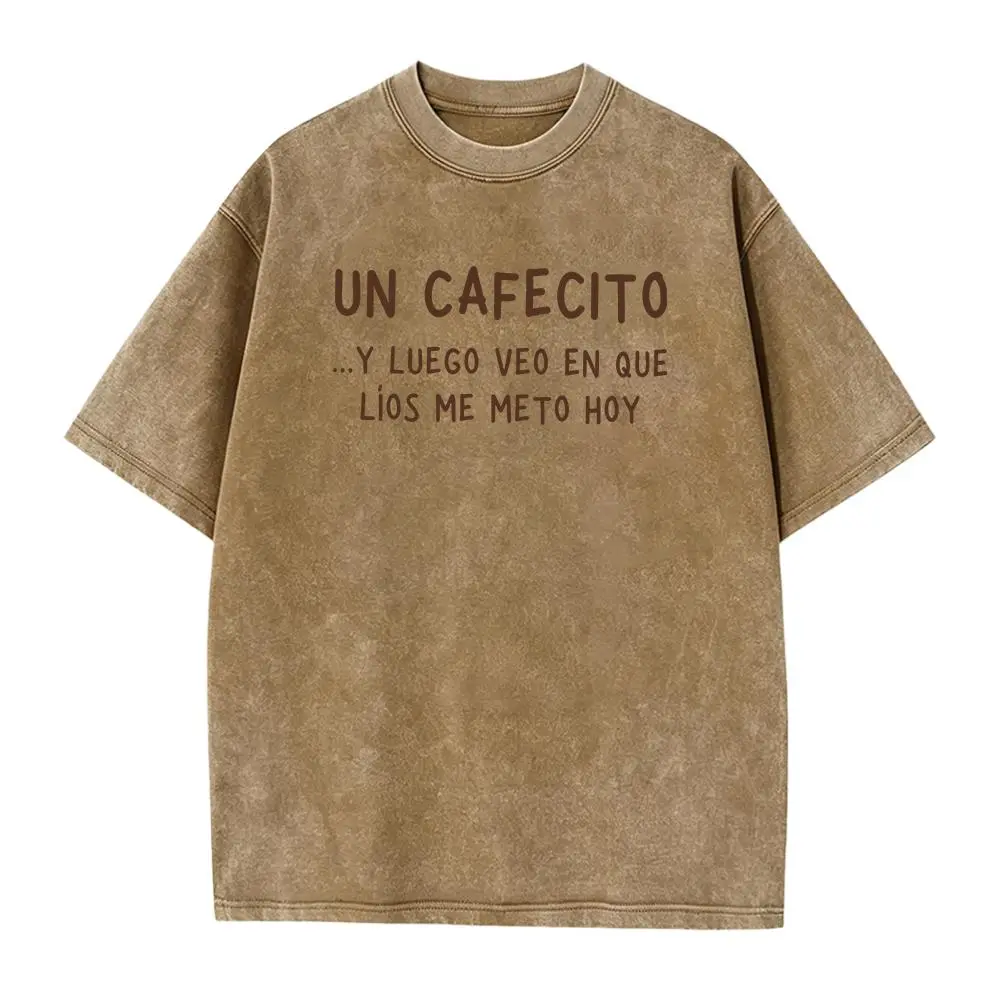 Washed T-shirt-Coffee