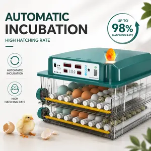 Fully Automatic 120-Egg Incubator — Upgraded Poultry Incubator featuring Automatic Water Refill, Temperature and Humidity Control, Automatic Egg Turning, and Egg Candling Functions.