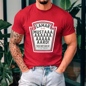 LAMAR Mustaard T-Shirt, Hoodie, Sweatshirt - 100% Not Like Us Parody Shirt, Hip Hop Streetwear Graphic Tee, Unisex Short Sleeve, Casual Style