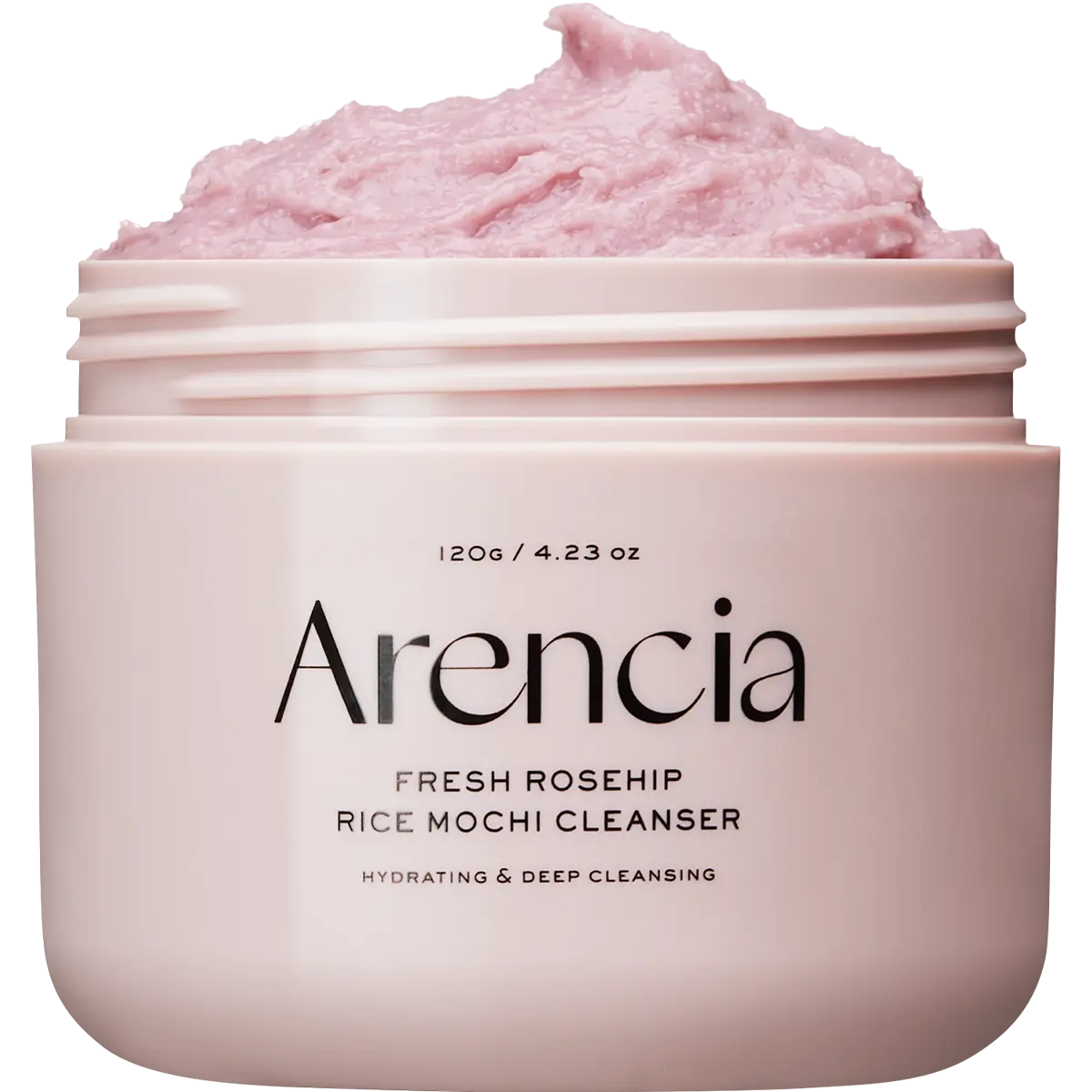 Fresh Rosehip Mochi Cleanser - 120g Hydrating & Deep Cleansing Facial Foaming Wash for Sensitive, Drying Skin Clay Mask
