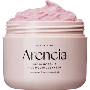[Arencia Official] Fresh Rosehip Mochi Cleanser - 120g Hydrating & Deep Cleansing Facial Foaming Wash for Sensitive, Drying Skin Clay Mask
