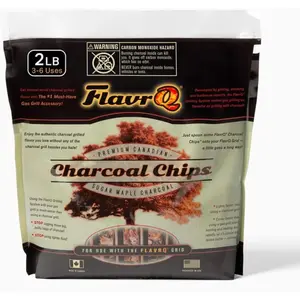 (R) 2lb Bag of Charcoal Chips - Convert Gas Grill to Charcoal in Seconds -  - and -Free Canadian Sugar Maple  - Cooks  and sear  About 50%