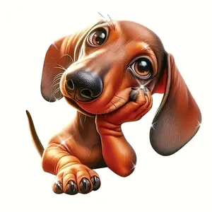 1PC Light Trendy Lazy Dachshund StickerSuitable for notebooks/phone cases—this chin-resting elements + cute shape adds understated healing accents to items, or brings soft cute sophistication to objects