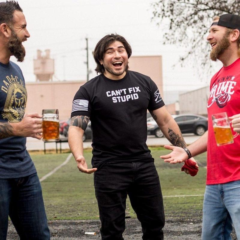 Can't Fix Stupid T-Shirt - Black