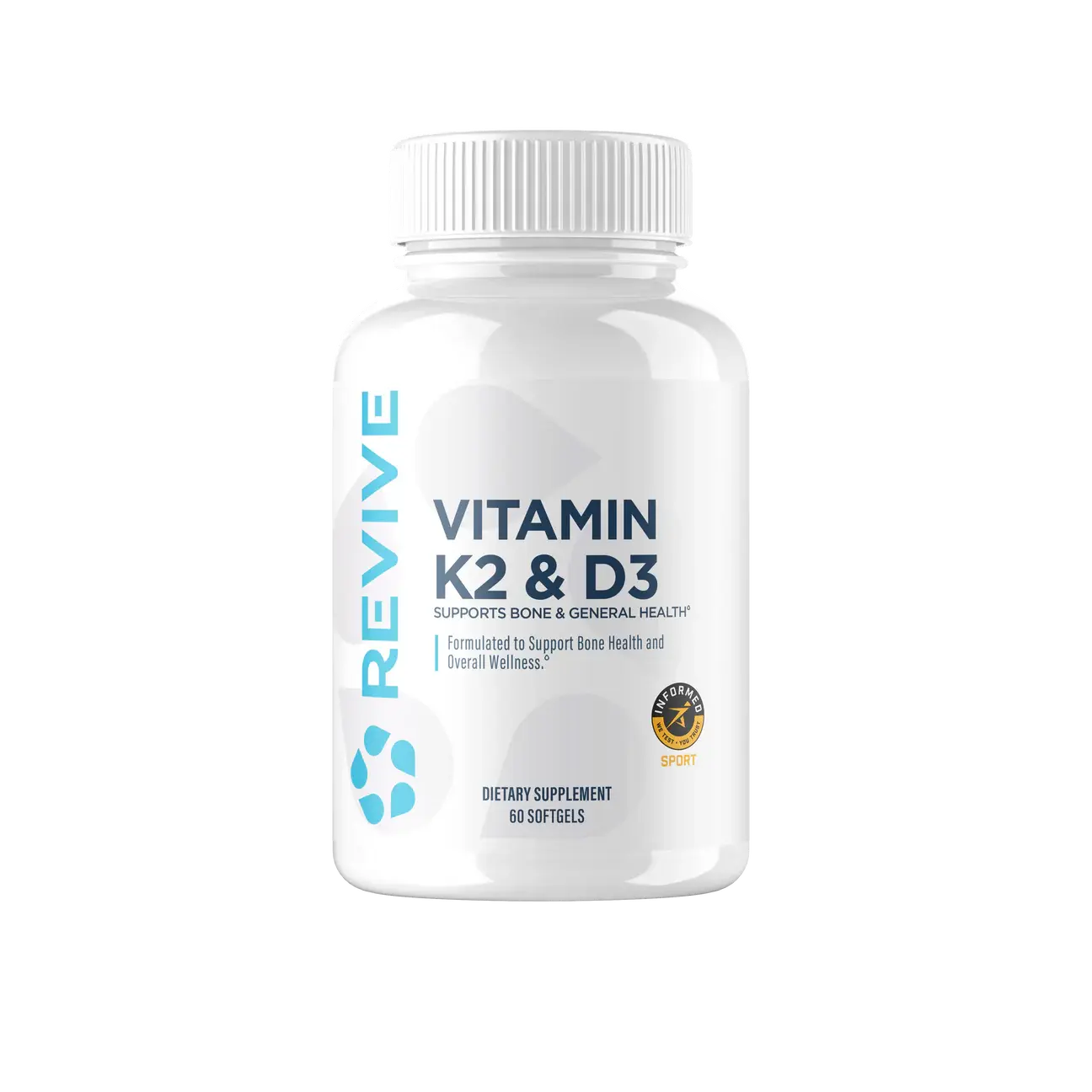 Revive Vitamin K2 & D3 - Original Formula for Enhanced Aging and Vitality - Supports Skin Health Healthcare Calcium Dietary Supplement Fitness Edible Bathroom Muscles