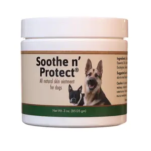 Animal Health Solution Soothe n’ Protect All-Natural Dog Skin Ointment - Essential Oils & Moisturizers for Hot Spots, Cuts, Scratches & Itchy Skin - Topical Healing & Protective Salve - 3 oz