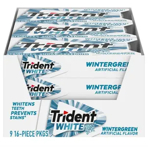 Trident Sugar-Free Chewing Gum, 9 Packs of 16 Pieces (144 Total Pieces)