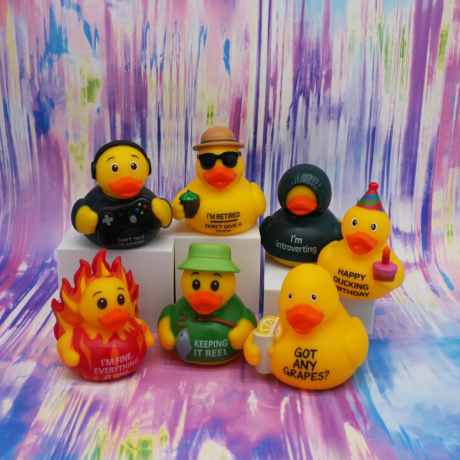 Funny Rubber Duck – Hilarious Decorative Duck for Bathroom, Desk, Jeep or Gag Gift – Quirky Collectible with Sarcastic Quote – Great Gift for Adults, Coworkers, or Friends-Introverting