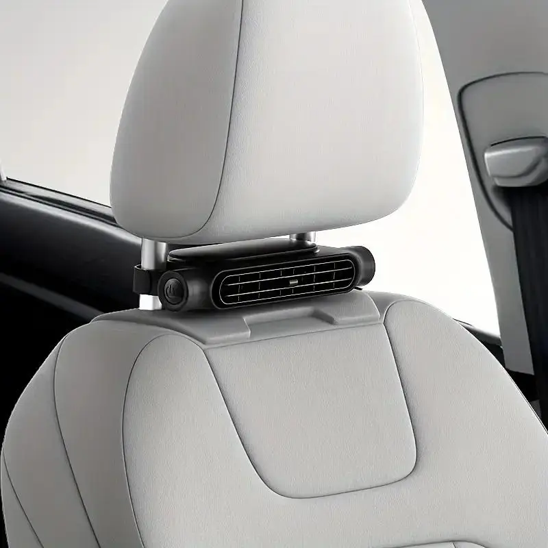 Portable Car Seat Fan, Usb Powered 3-speed Adjustable Cooling Fan for Headrest & Backrest, Suitable for Drivers & Passengers, Clip Fan