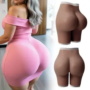 Women High Elastic Thick Silicone Booty Lifter Padded Underwear Invisible Butt Lifting Shapewear from 0.8cm to 2.6cm