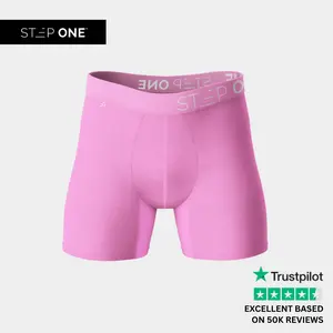 Step One Men's Trunk - Prawn Crackers, Anti-Chafe, Breathable Bamboo Fabric, UltraGlyde Panels, Hidden Elastic Pouch, Premium Underwear, Athletic Daily wear