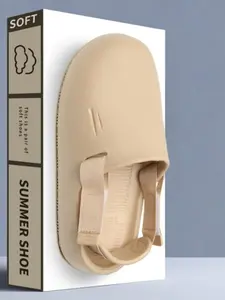 Men's Casual Plain Color Slip on Sandals, New Style Non-slip Comfortable Sandals, Soft Comfy Shoes for Indoor & Outdoor Wear, Walking Shoes, Footwear