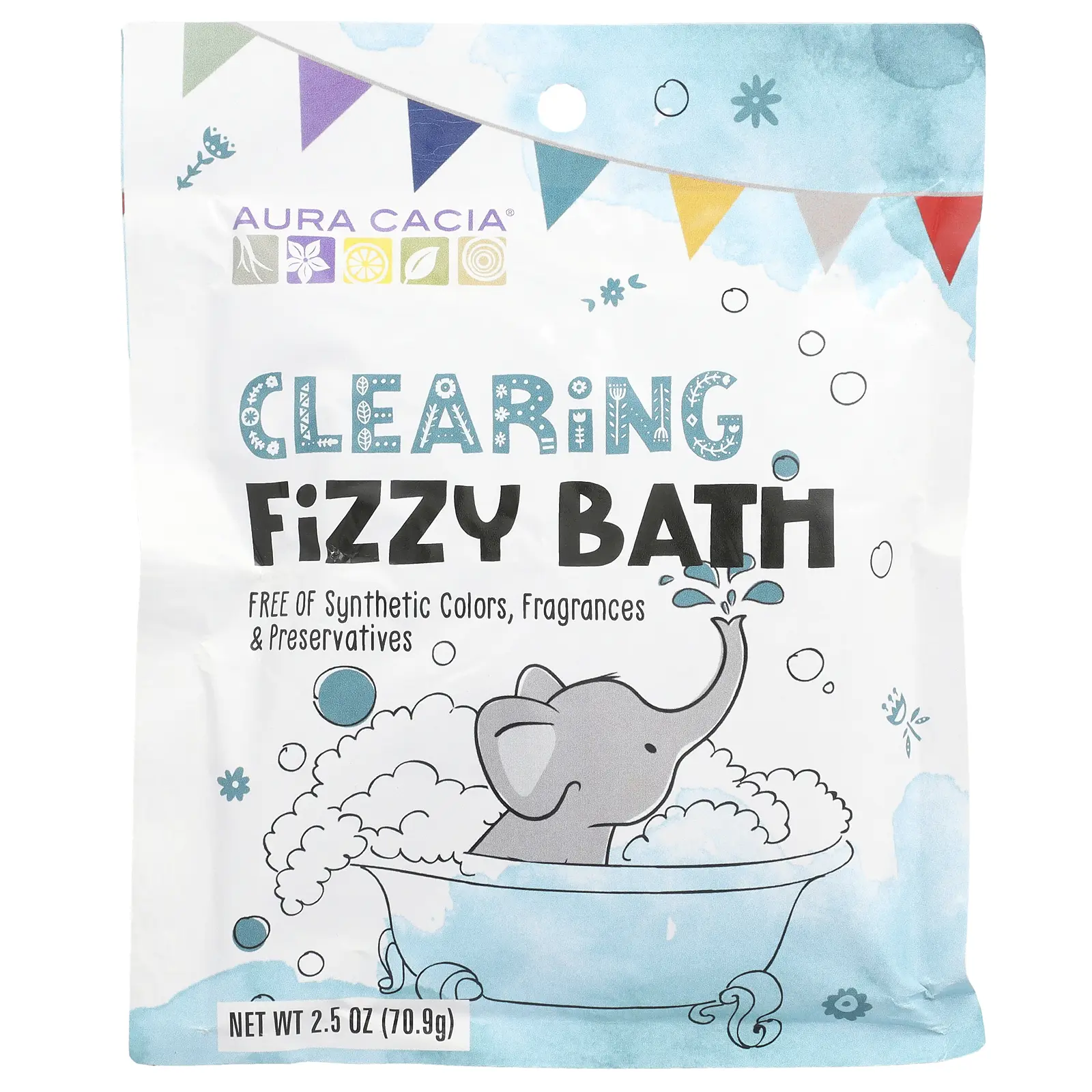 Aura Cacia Kids, Clearing Fizzy Bath, 2.5 oz (70.9 g)