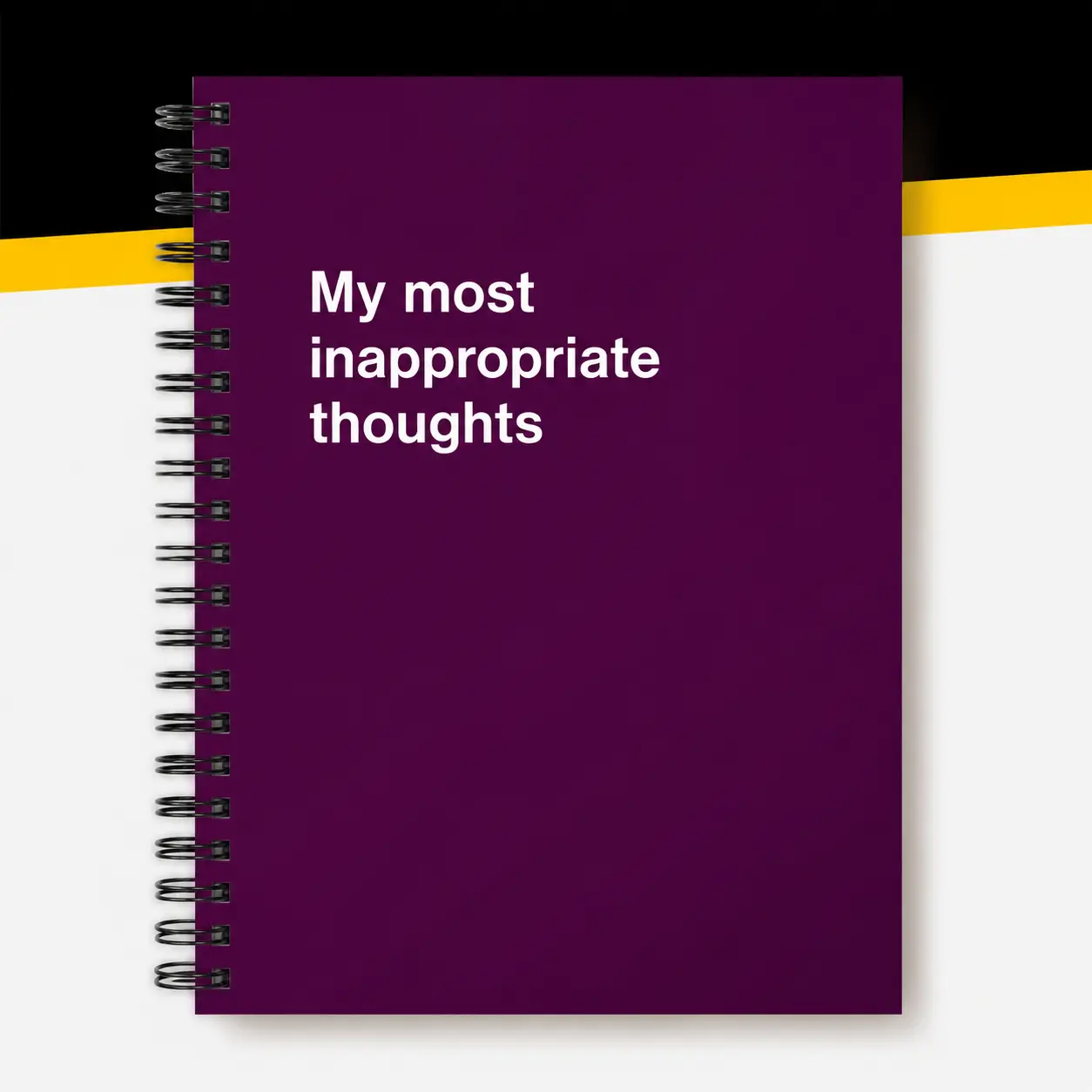 Funny Spiral Notebook – "My Most Inappropriate Thoughts" Journal, Blank Writing Notebook for Notes, Journaling, Office, School, Novelty Gift for Friends & Coworkers