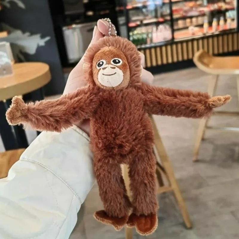 20cm Cute Little Monkey Pendant Plush Doll Animal Hanging Plushies Doll Bag Pendant Soft Stuffed Backpack Keychain Plush Dolls