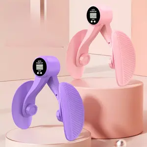 Pelvic floor muscle training repair device household leg pinch thin leg artifact postpartum recovery Kegel pelvic hip large medial  With Lcd Counting [Pink] Healthcare
