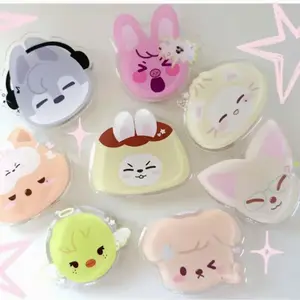 Cute Kawaii Kpop Phone Grip Collection, Glossy Clear Phone Holder, Adorable Cartoon Phone Accessory, Sweet Gift Idea