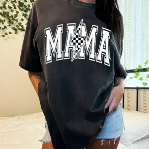 Mama Lightning Bolt Shirt, Mama Sweatshirt, Mama Crewneck, Mom Life Shirt, Retro Mama Sweater, Gift For Her
