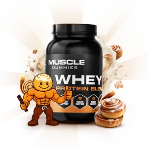 Muscle Dummies Cinnamon Swirl Whey Protein Powder - Optimum Muscle Growth & Health Support Supplement for Fitness & Dietary Needs