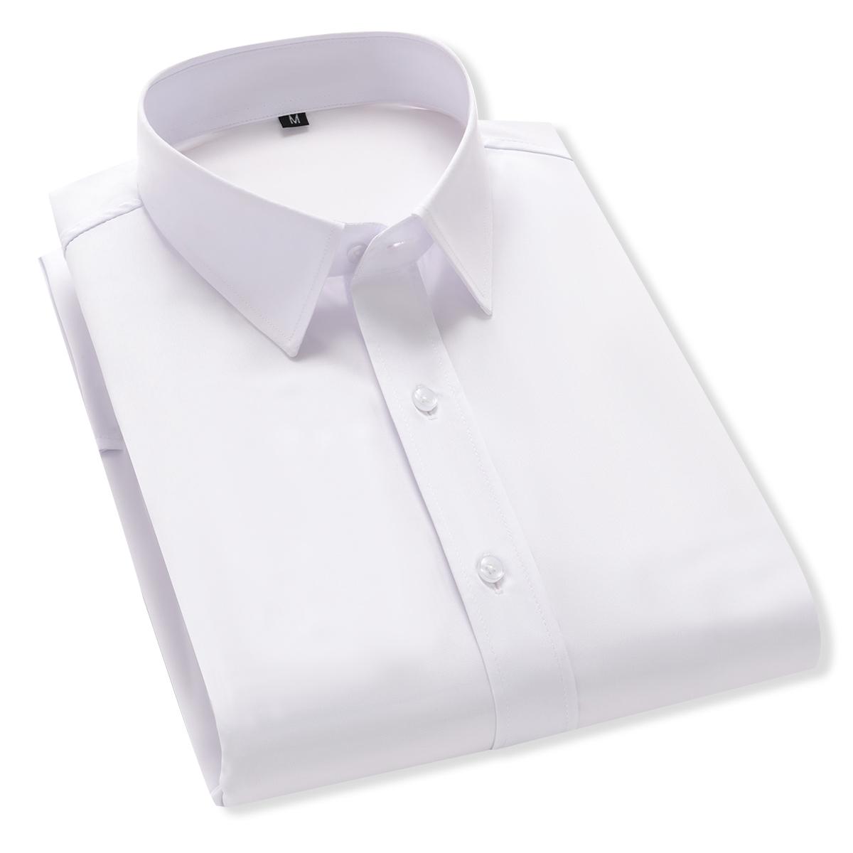 Men's business casual button-up shirt - elegant solid color dress shirt, multi-scene wedding/party/workplace wear, all-season thin anti-wrinkle style