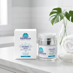 Lactic Acid Exfoliating Scrub – Radiant Polish with Jojoba Beads for Smooth, Glowing Skin | 1.7oz
