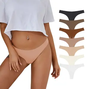 7 Pack Women’s Seamless Thongs – No Show Yoga Underwear, Breathable Comfortable Lingerie, Comfort No Show Bridal Essential Fit thongs underwear women Everyday Womenswear thong panties