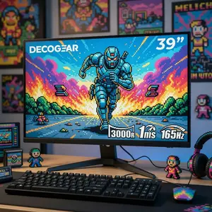 DECO GEAR 39" Curved Gaming Monitor | QHD 2560x1440 | 165Hz | 1ms MPRT | HDR400 | 4000:1 Contrast | 16:9