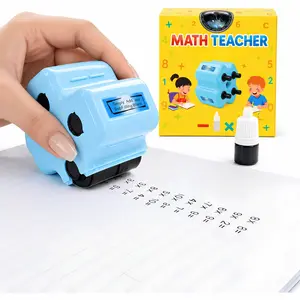 4-in-1 Math Roller Stamp for Kids Addition, Subtraction, Multiplication & Fill-in-the-Blank Practice Stamp, Educational Learning Tool for Classroom, Homeschool, Teachers & Early Math Skills