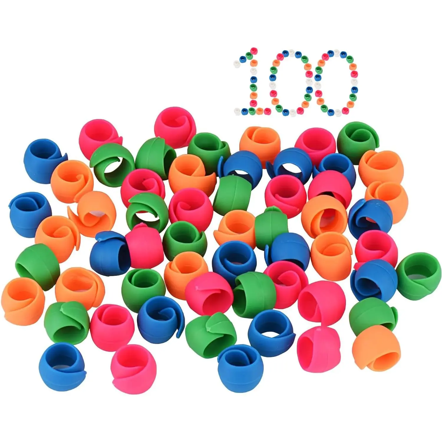 Simthread Flexible Silicone Thread Holders, 20/100/200-Pack Tail Keepers for Sewing & Quilting, Thread Control Tool Stops Loose Ends, Tangles & Messy Bobbins, Embroidery Sewing Supplies Organizer