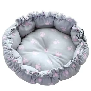 Reversible Round Pet Bed for Puppy and Kitten, Washable  Cat Dog Beds, Versatile Dual-Use Design, Machine Washable Pet Bed Pet House, Pet Products