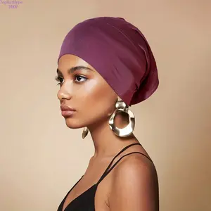 Women’s Pure Mercerized Cotton Tube Turban Hat, Solid & Multi‑Color Stretchy Breathable Cotton Headscarf, Anti‑Pilling & Fade‑Resistant Soft Head Wrap, Versatile Everyday Headwear for Daily Wear, Hair Covering and Casual Styling