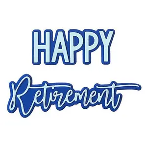 Crafts & Sewing The Stamps of Life Cheerful Happy Retirement Die Set