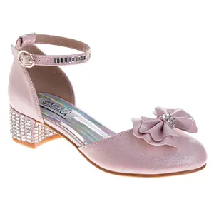 Badgley Mischka Girls' Dress Sandals, Elegant Embellished Flats with Sparkle, Comfortable for Parties & Weddings (Little/Big Kids)