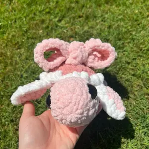 Crochet Pink Turtle With Bow - Adorable Handmade Design Featuring a Soft Pink Color Scheme