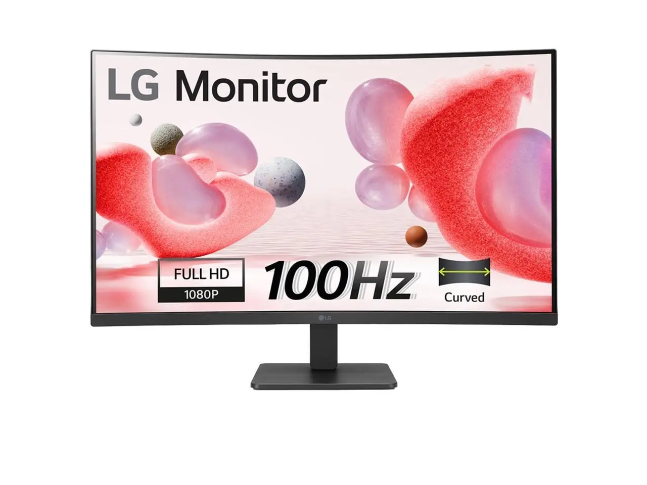 LG 32 inch Full HD 100Hz with AMD FreeSync Curved Computer Monitor for both Work and Gaming 32MR50C-B