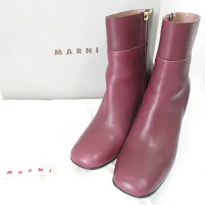 Pre-owned MARNI Others Small Leather Goods Leather High Heel Ankle Boots