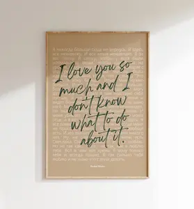 [Unframe] [Free ship] Heated Rivalry Quote Print, Ilya Rozanov I Love You So Much Russian Quote, Hockey Romance Book Wall Art, Bookish Printable