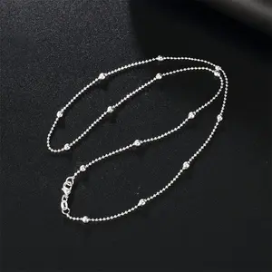 Charm 925 Sterling Silver Color 16-24 Inches Fine Sweater Bead Chain Women Necklace For Fashion Temperament Jewelry Party Wedding 2026 New Gift for you